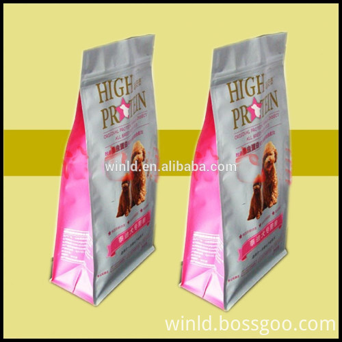 high quality four-side seal animal feed pouch